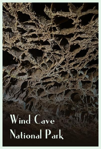Wind Cave Boxwork Postcard Front